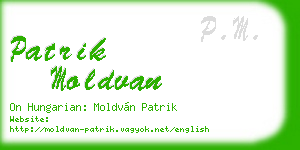 patrik moldvan business card