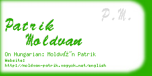 patrik moldvan business card